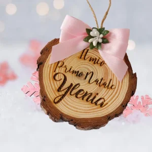 Addobbo natalizio in legno Il mio Primo Natale bambina