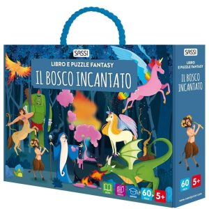 Libro e puzzle fantasy. Bosco incantato